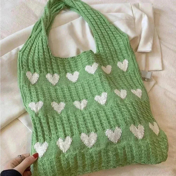 Knitted tote bag for daily use, shopping,  beach bag - Picture 4 of 6